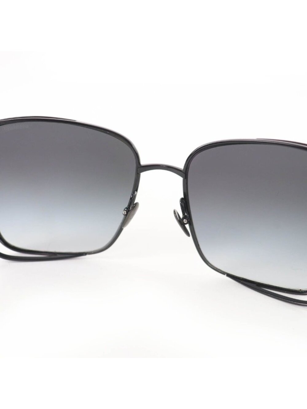 Chanel Logo Square Sunglasses Eyewear Black with Case - Picture 7 of 11